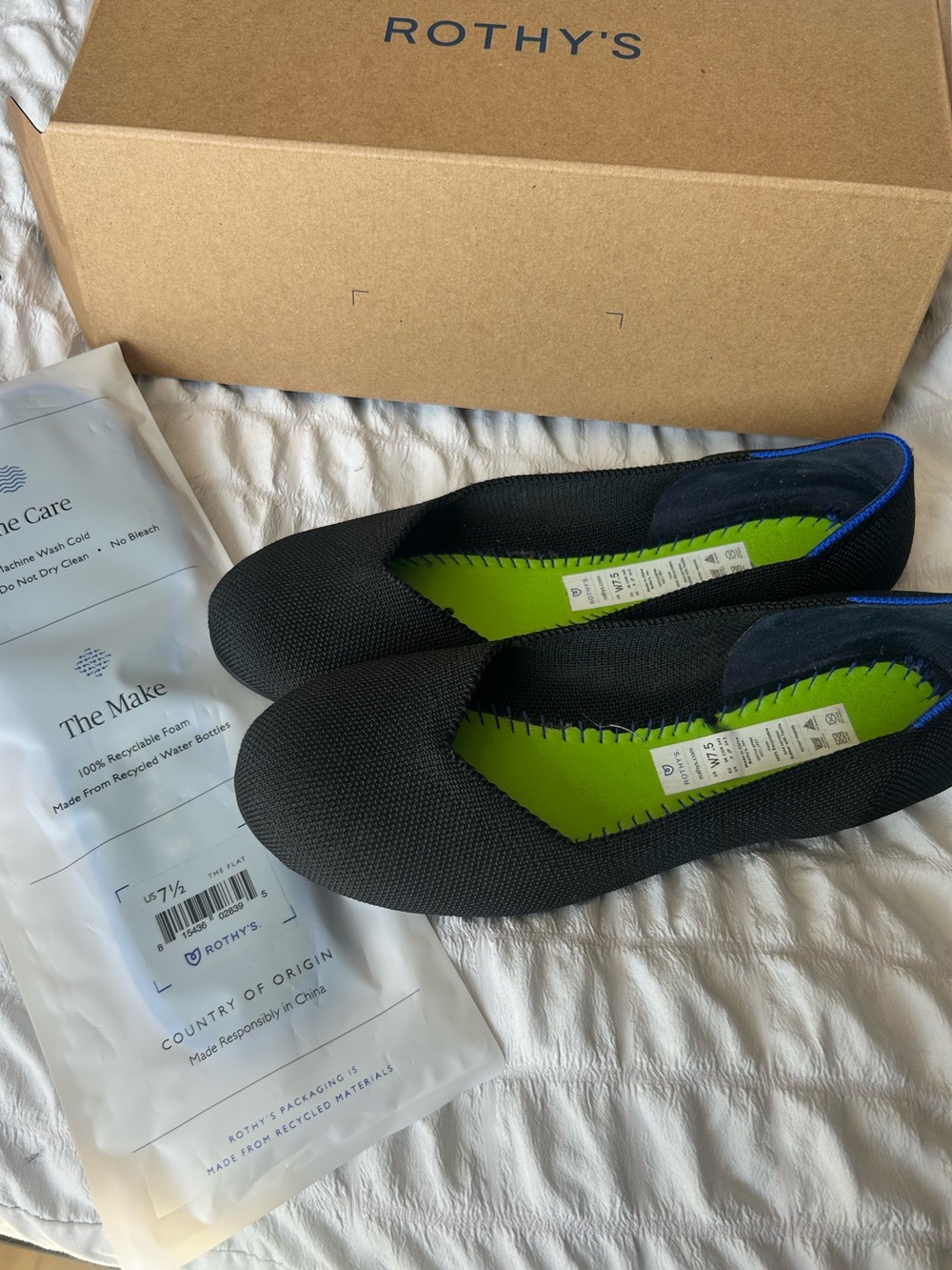 Rothy's Black Knit Flats